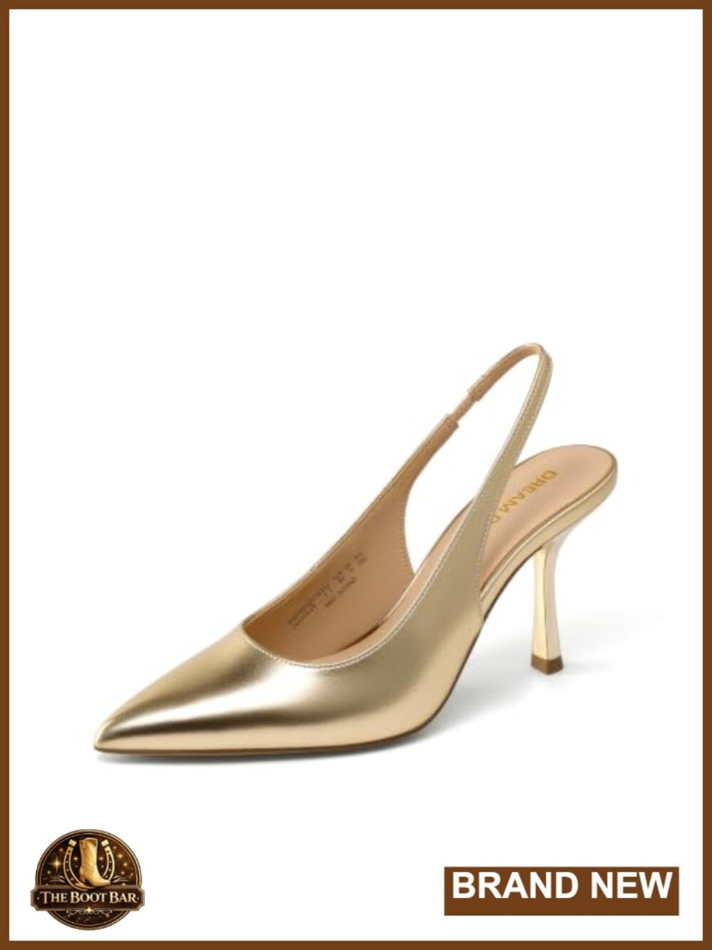 Women's Slingback Stiletto Pumps Pointed Toe Faux Leather Heels